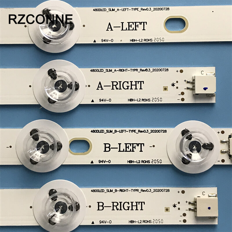 Tira de retroiluminação LED para BW, tipo TX-48CX350B, TX-48CX400B, 48U7653DB, TX-48CX400E, 48S3653DB