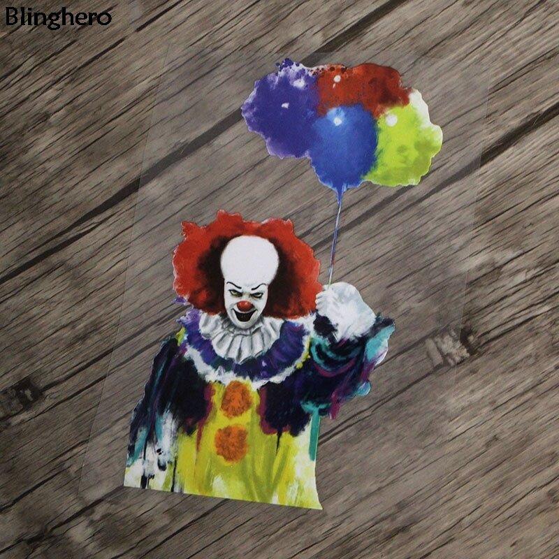 Blinghero Geist Wärme Transfer Patch Horror Clown Thermische Patch Kühlen Eisen-auf Patch Stilvolle Kleidung Zubehör BH0377