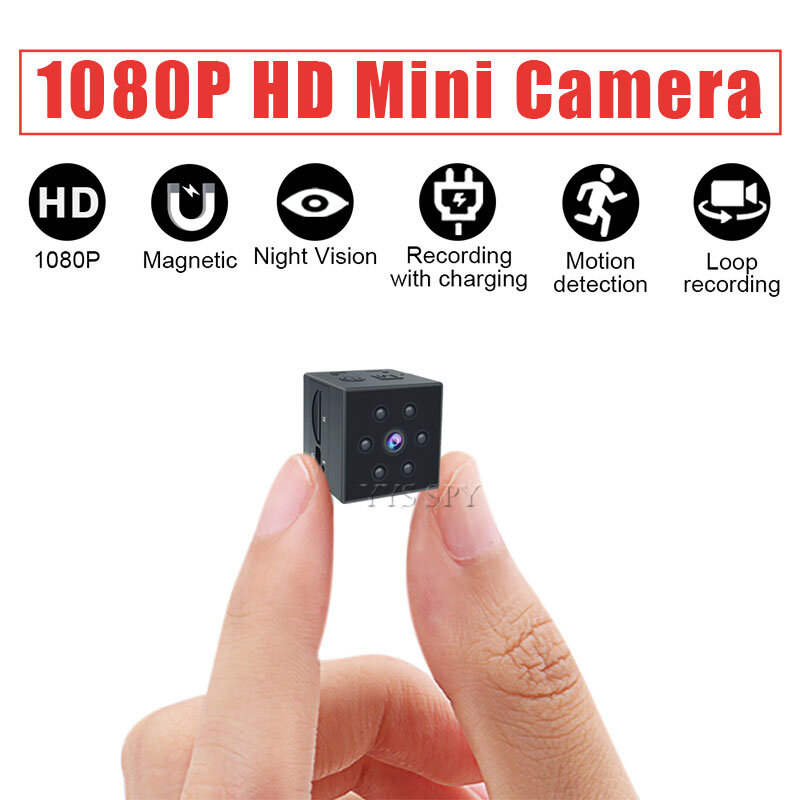 Mini câmera magnética 1080p, câmera espia oculta com sensor de movimento, visão noturna ir, full hd, gravador de áudio, câmera micro gizli