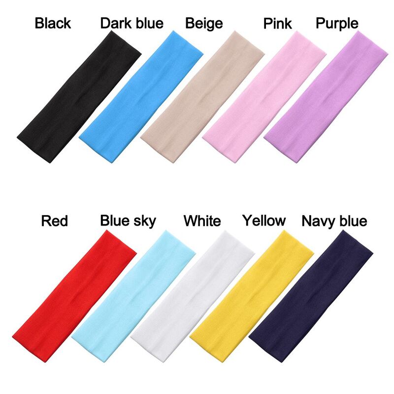 1Pc Fashion Solid Color Yoga Hair Bands Sports Elastic Headbands Fitness Headwear Ribbon New Hair Accessories For Women