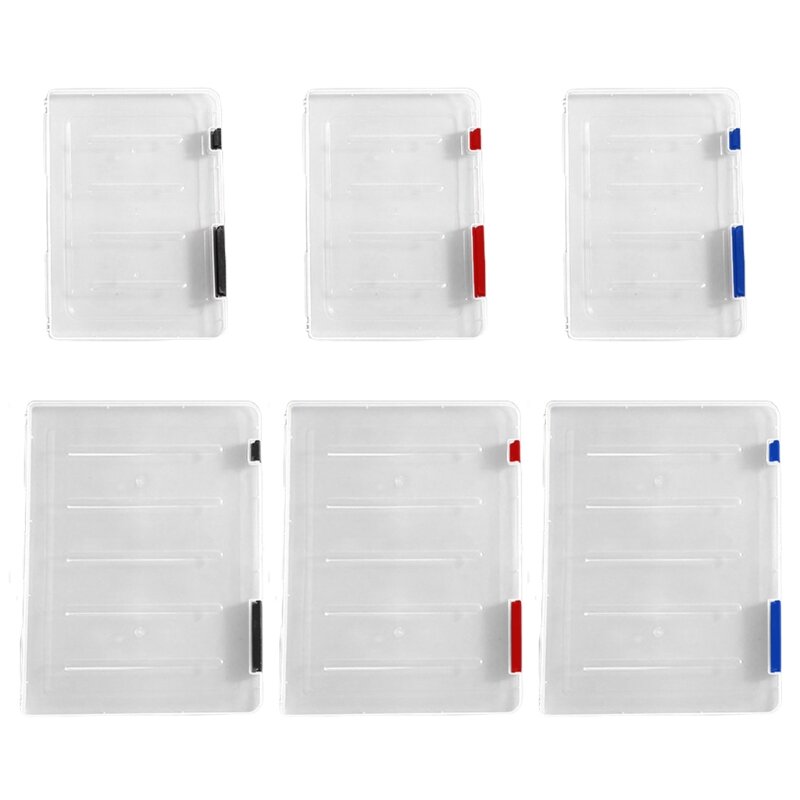 Caja de archivos A4/A5 transparente para escritorio, organizador de papel para documentos, almacenamiento de oficina, accesorios escolares para niños y adultos, seis colores