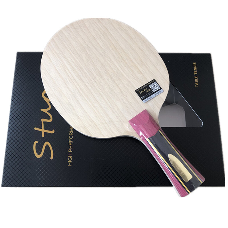 Stuor 5 warstw drewna z 2 warstwami rakietka do tenisa stołowego z włókna węglowego zlc dla ping pong FL CS ST grip