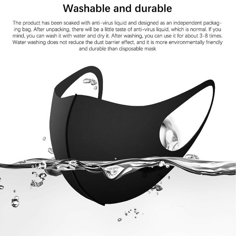 10PCS Fast Ship Three-dimensional protection Health Cycling Dust-Proof Mouth Face Mask Windproof Reusable Protective Washable LW