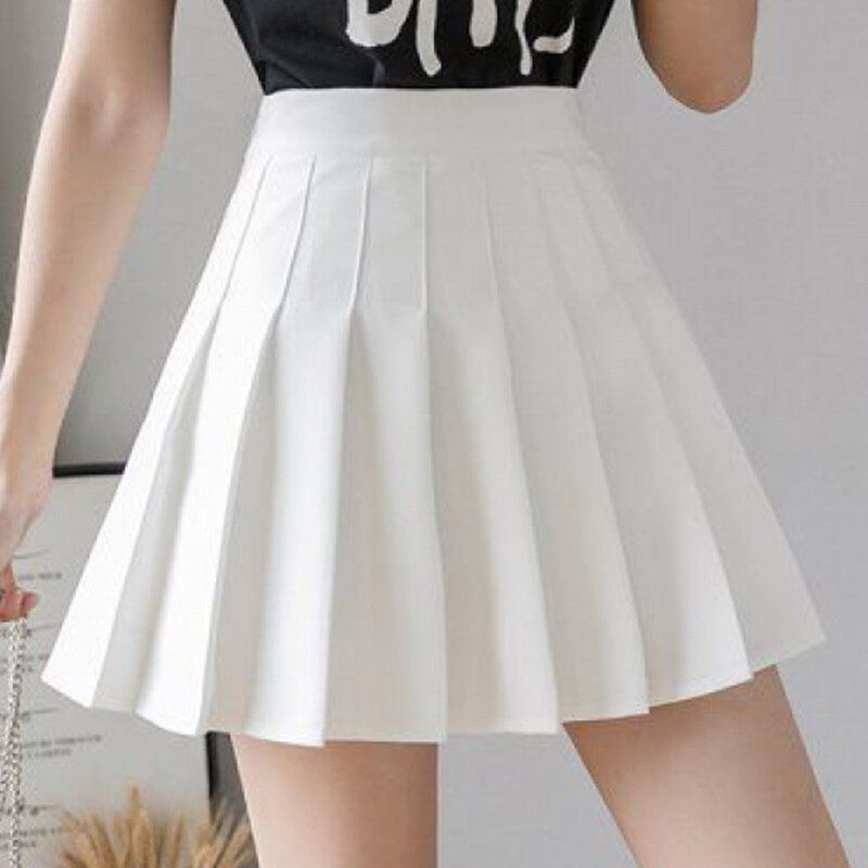 Falda corta de cintura alta para mujer, minifalda plisada, estilo coreano, Kawaii, japonés, rosa, primavera y verano, 2024