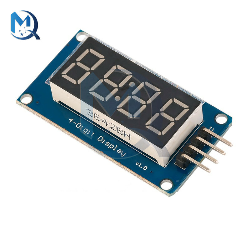 0.36 인치 TM1637 4 자리 디지털 튜브 시계 디스플레이 모듈 빨간색 파란색 보드 시계 빨간색 양극 디지털 튜브 Arduino 용