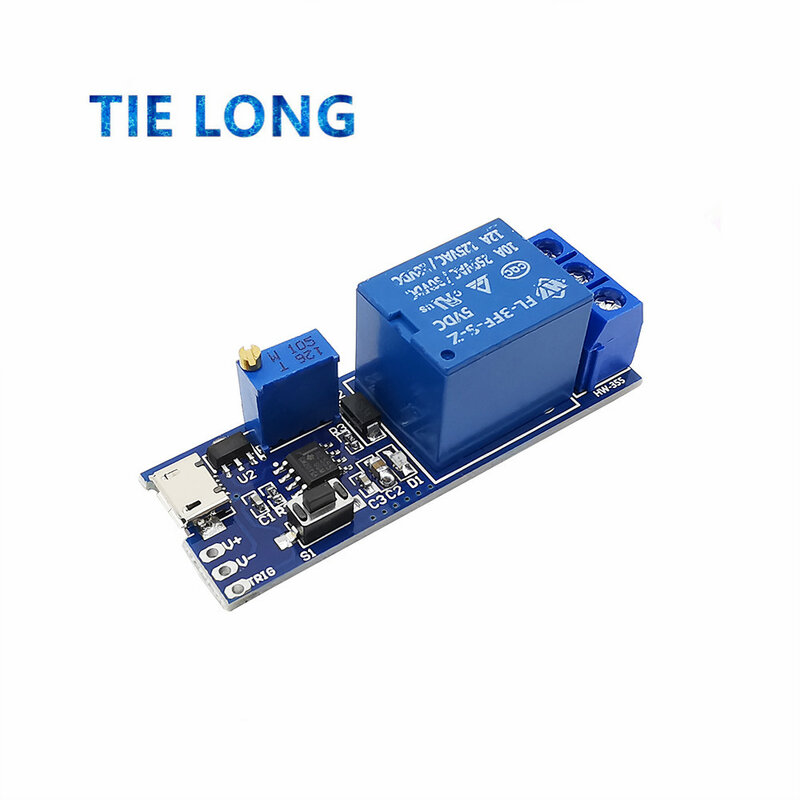 Smart Elektronik Control Modul Trigger Verzögerung Schalter 5V-30V Micro USB Power Einstellbare Verzögerung Relais Timer