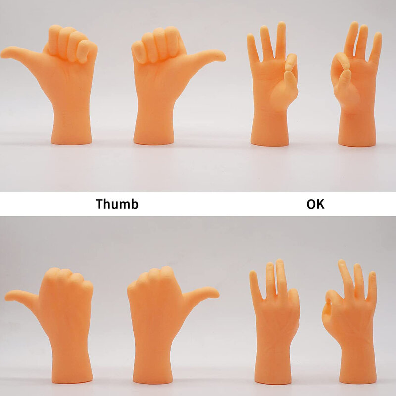 Śmieszne Mini ręce miniaturowe drażnić kota zabawki dla zwierząt kreatywny palec lalki żart lewej i prawej ręce zabawki