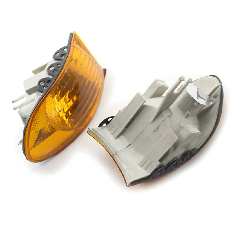 Lewe prawe bursztynowe soczewki parkowania narożna lampa lampka kierunkowskazu bez żarówka do BMW serii 7 E38 1998-2001 63138379107 63138379108