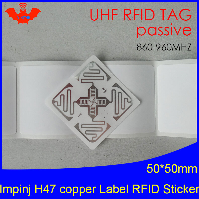 Uhf Rfid Tag Sticker Impinj H47 Printable Koper Label 915 M 860-960 Mhz Higgs3 EPCC1G2 6C Smart Adhesive passieve Rfid Tags Label