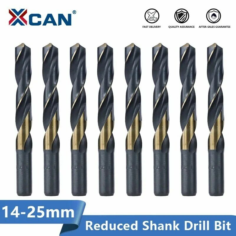 XCAN Reduced Shank Drill Bit 14-25mm  Twist Drill Bit HSS Hole Cutter Metal Drill
