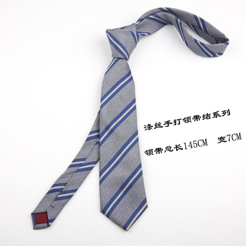 Sitonjwly 7cm poliestrowe krawaty dla mężczyzn suknia ślubna w paski Gravata Skinny cienki krawat akcesoria prezent własne Logo
