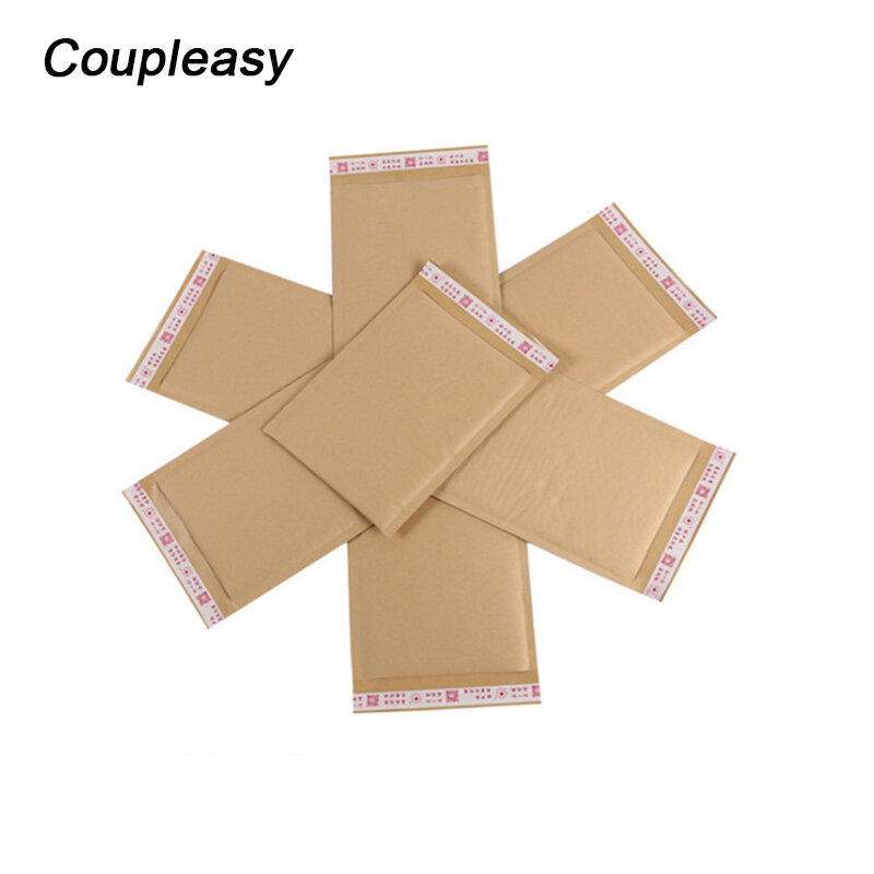 Envelope com plástico bolha para transporte, saquinho de papel kraft de 7 tamanhos com plástico bolha à prova de choque para envio postal, 30 unidades