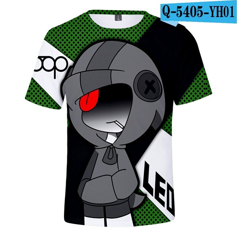 New children's novelty children's T-shirt 3D fight star Leon