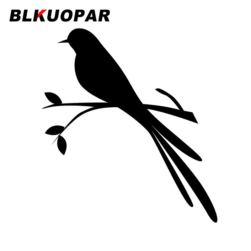BLKUOPAR untuk Cabang Burung Siluet Mobil Stiker Modis Vinil Bungkus Mobil Campervan Helm Sepeda Motor Antigores