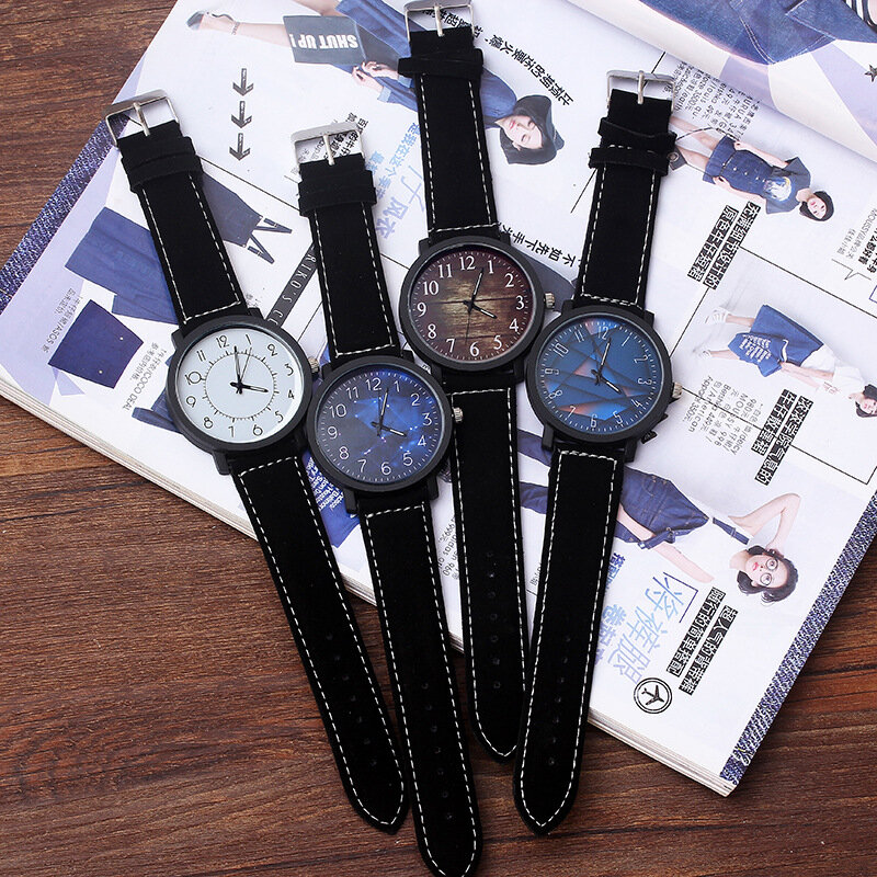 Relógio de quartzo masculino, pulseira de couro, casual, melhor presente, frete grátis, 2020