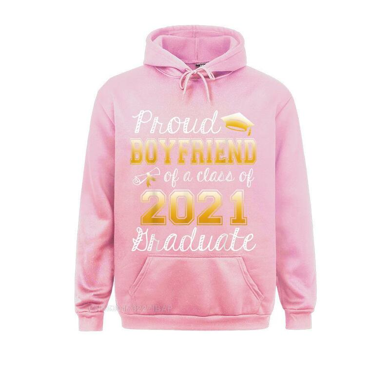 Proud Boyfriend Of A Class Of 2021 Graduation Senior Gift Hip HopCustomized Hoodies Labor Day Funny Sportswears Men Sweatshirts