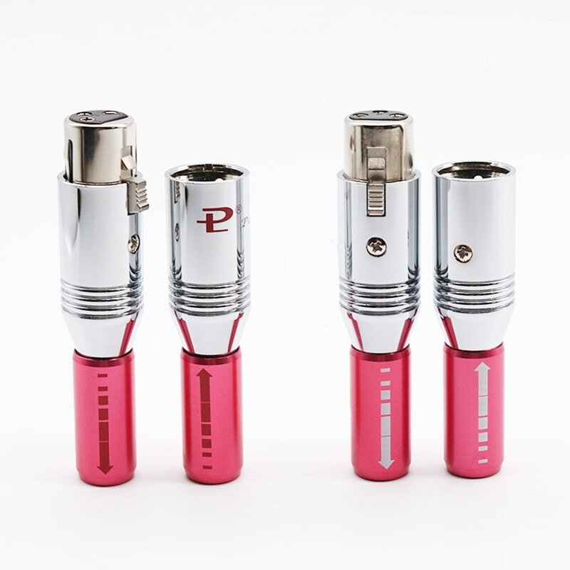 Palic High Quality 24K Gold Plated 3-Pin XLR Connector Plug MIC 4 pcs(2 male and 2 female) Adapter For Diy MATHUR