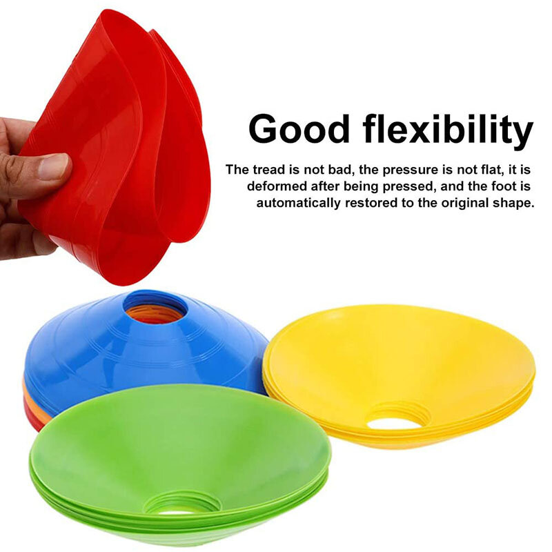 Juego de conos de disco de agilidad para entrenamiento deportivo, soporte de plástico, marcador de campo, 15 piezas/25 piezas
