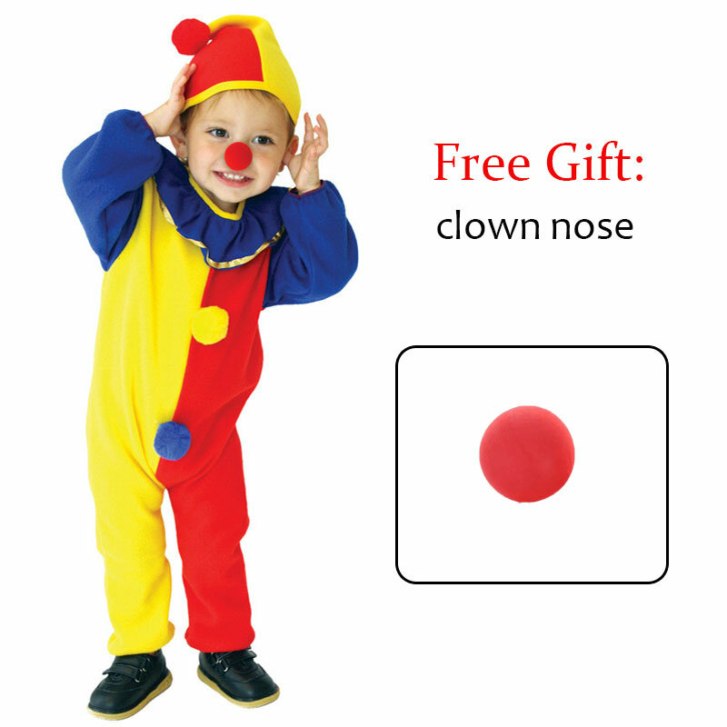 Freche Spukhaus Kinder Kind Clown Kostüm für Baby Mädchen Jungen Kleinkind Halloween Purim Karneval Party Kostüme umorden