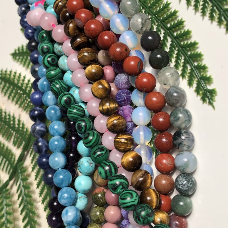 Natural Quartzo Rosa Crystal Stone Beads, Rodada Loose Spacer Beads, Fazer Jóias, Pulseira DIY e Colar, 15 em, 4mm, 6mm, 8mm, 10mm, 12mm