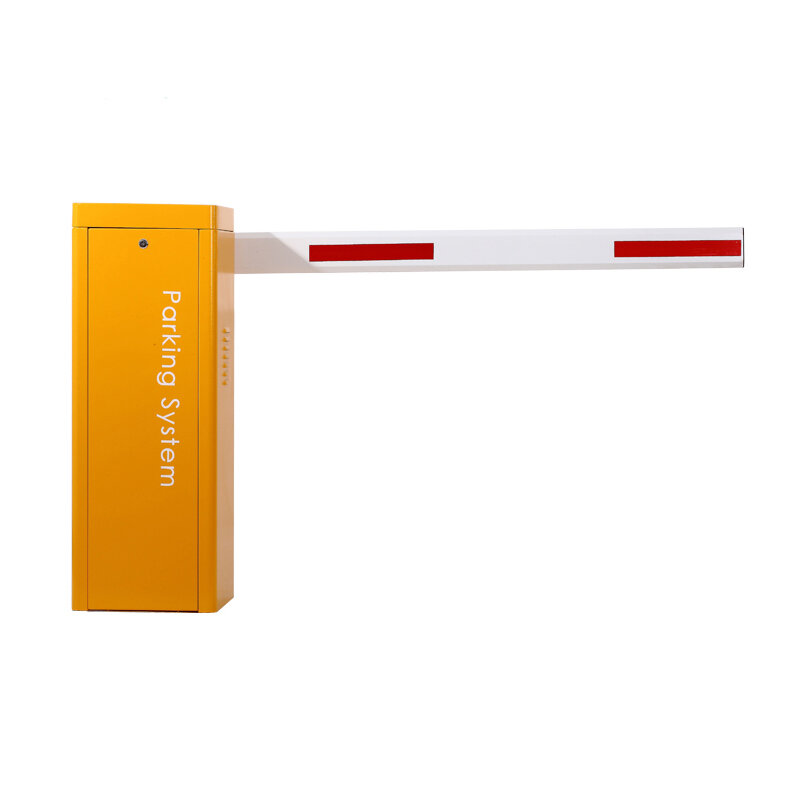 KinJoin-barrera de brazo de alta resistencia 220VAC, color naranja y rojo, puerta de barrera automática opcional, bricolaje