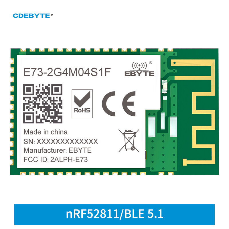 NRF52811 modulo Bluetooth 2.4GHz BLE5.1 Ebyte E73-2G4M04S1F Antenna PCB SOC SMD ricetrasmettitore Wireless iBeacon IoT ci logici fai da te