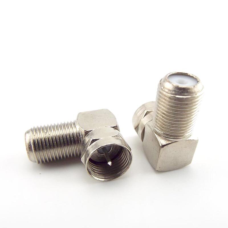 2/4/10pcs 90 Degree F-Type Male to Female Plug Connector TV Aerial Antenna Right Angle Adapter Plug To Socket Coax Cable