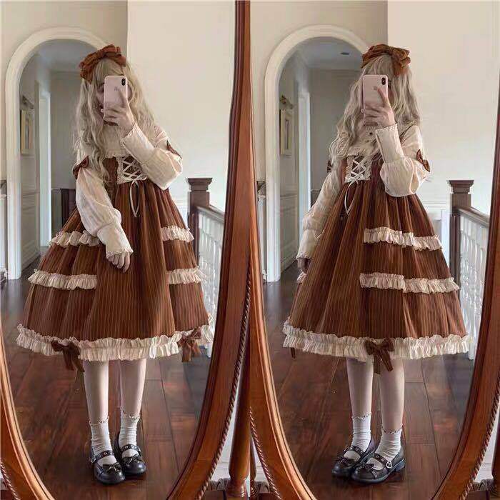 Robe Lolita Gothique Japonaise Vintage avec Manches Bouffantes, pour les Tea Party Victoriens et Cosplay 03/Wear