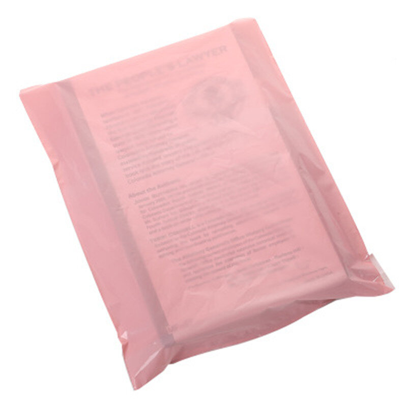 50ピース/ロットピンク半透明宅配便包装袋厚みの収納袋防水バッグpe素材封筒メーラー郵送