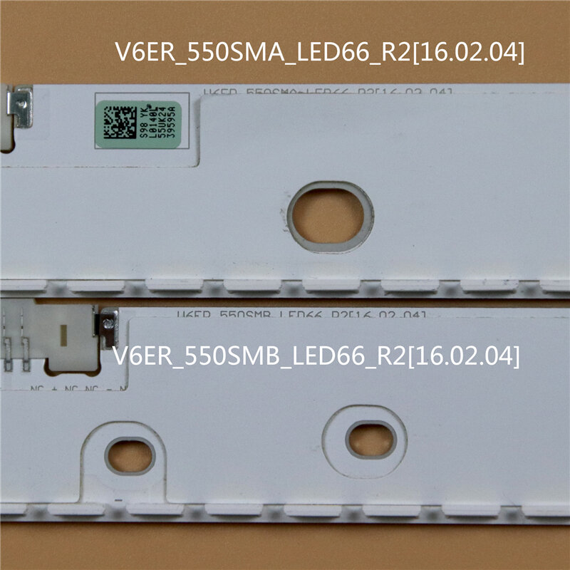 Barras da disposição do diodo emissor de luz para samsung ue55mu6652 ue55mu6655 ue55mu6670 led luz de fundo tira matrix kit v6er_550sma/b_led66_r2 lente banda