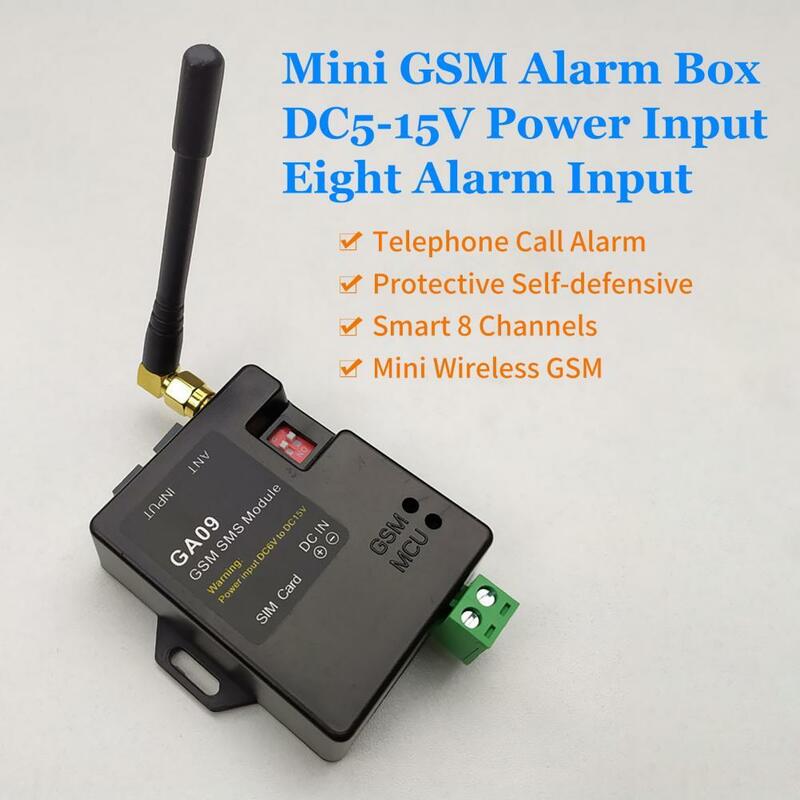 5-15V 가정 전화 통화 경보 보호 자기 방어 스마트 8 채널 iOS/안드로이드에 대한 미니 무선 GSM SMS 통화 알람