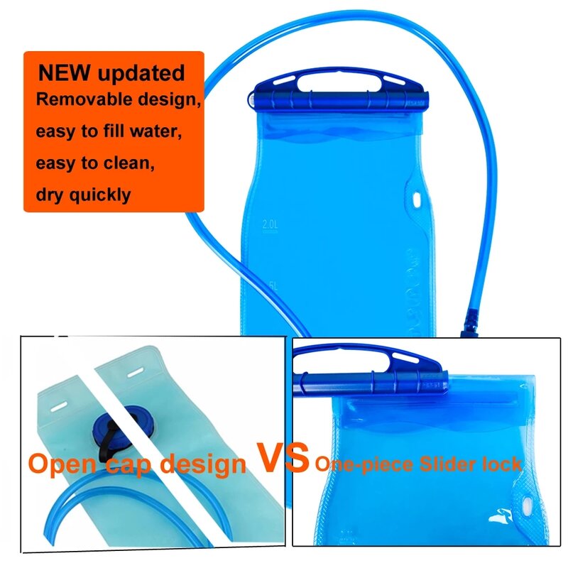 Sac d'hydratation de la vessie d'eau sac de rangement sans BPA-1l 1,5 l 2l 3l sac à dos gilet d'hydratation de course