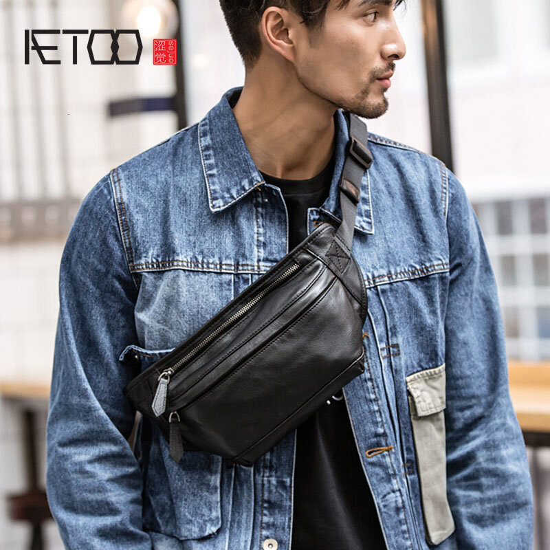 AETOO – sac à bandoulière en cuir véritable pour homme, sacoche Vintage de bonne qualité, sac de jour, sac de voyage Fashion
