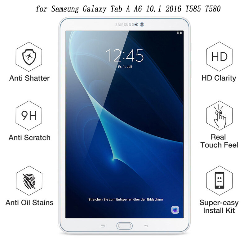 Protector de pantalla de vidrio templado 9H para tableta, película protectora para Samsung Galaxy Tab A A6, 10,1, 2016, T585, T580, SM-T580, SM-T585