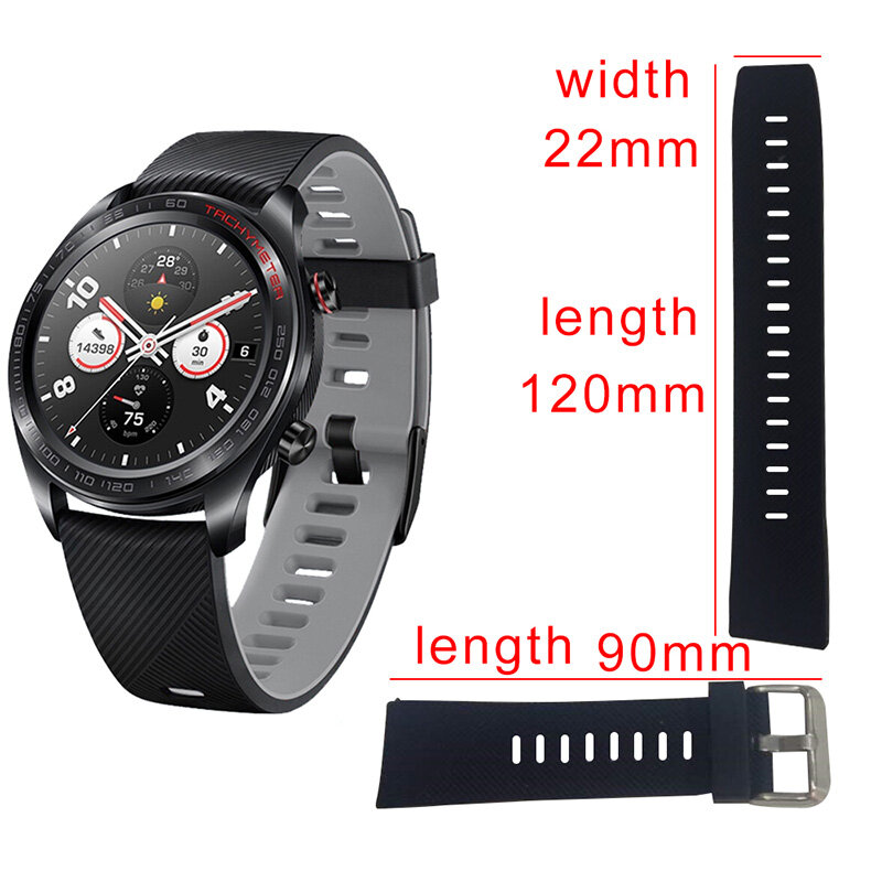 실리콘 팔찌 스트랩 화웨이 시계 GT 2 46mm / GT 활성 46mm 명예 매직 스트랩 팔찌 GT2 Smartwatch Watchband 22mm