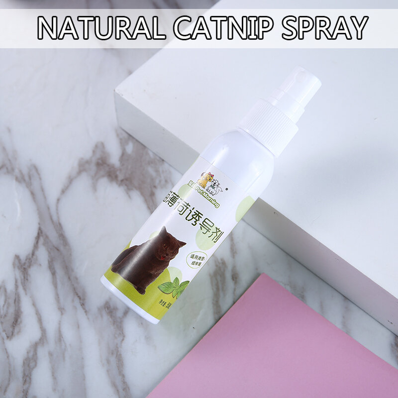 50ml Spray per Catnip naturale induttore per piastre di gatto estratto fresco addestramento di animali giocattolo di eccitazione Spray liquido per Catnip sano