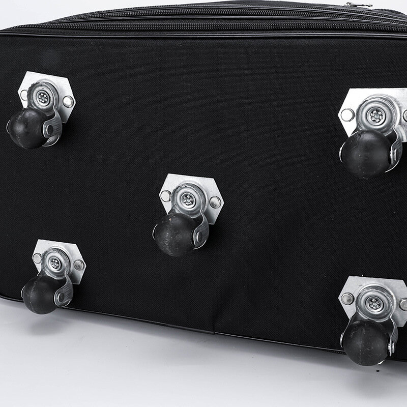Дорожная сумка унисекс с колесами, вместительный Регулируемый чемодан 27/32 дюйма, водонепроницаемый Оксфордские сумки, черного цвета, XA244M