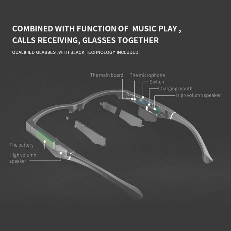 K2 Bluetooth Smart Anti-Blue Light Polarized Glasses Music Player Hands-Free Call With Integrated Microphone Open-Ear Audio