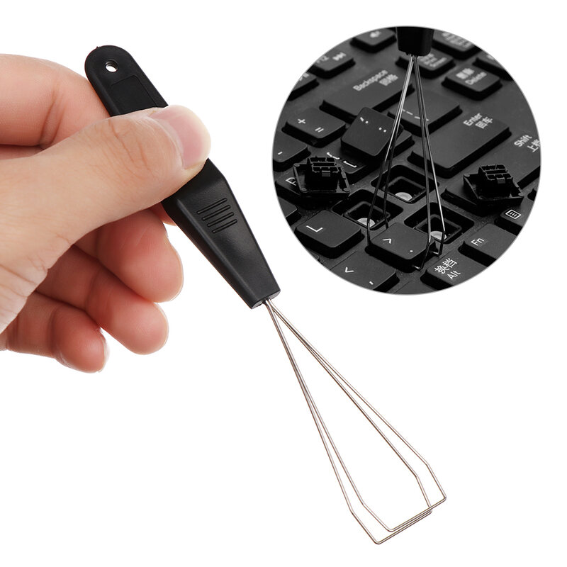New Simple Design 1Pc Keyboard Key Keycap Puller Remover With Unloading Steel Cleaning Tool Keycap Starter Keyboard Cleaning Aid