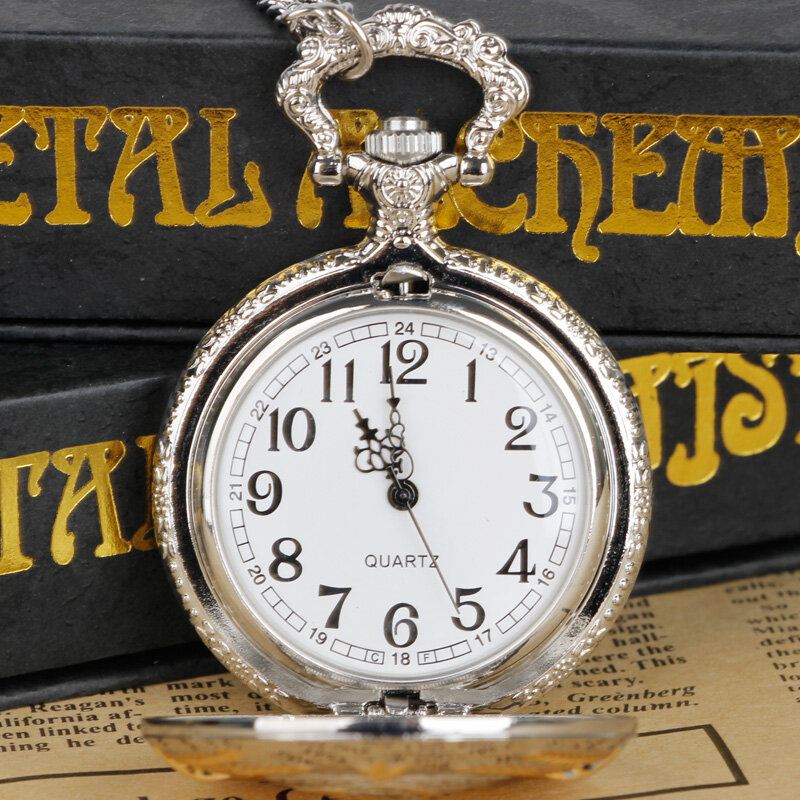 Nowa moda odznaki sierp młotek zegarek kieszonkowy naszyjnik wisiorek z brązu łańcuch zegar najlepsze prezenty dla kobiet mężczyzn pamiątka