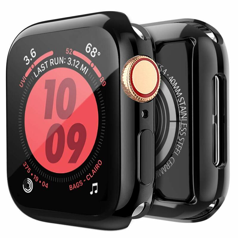 Couvercle TPU pour apple watch série 8 7 6 5 4 SE, 44mm 40mm iwatch 3 38/42mm, accessoires, étui de protection d'écran antichoc 41mm 45mm