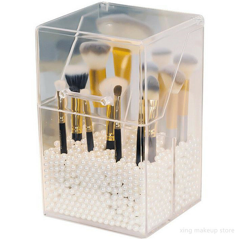 Acrílico claro maquiagem escovas organizador caixa de armazenamento cosméticos compõem organizador claro maquiagem escova titular caneta titular 30 #