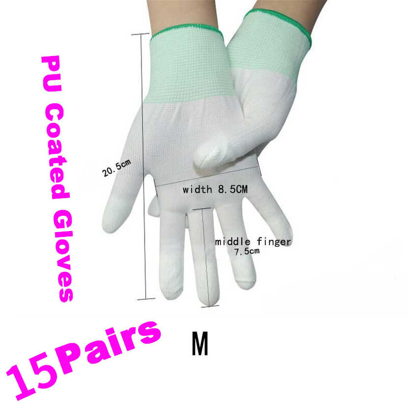 10 пар, Антистатические Рабочие перчатки с полиуретановым покрытием