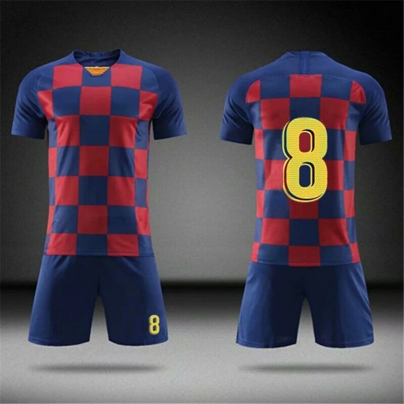 21/20/19 Football jerseys Boys girls Soccer Clothes Sets Men child Futbol Barcelona Training Uniforms Kids Soccer Training set