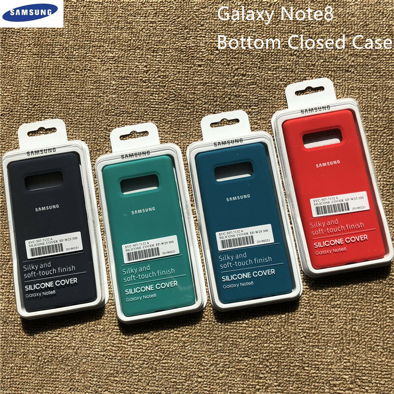 Original Samsung Galaxy Note 8 N950 N950F N9500 Soft Silicone Case Silky Touch Protective Liquid Shell Cover For Galaxy Note8