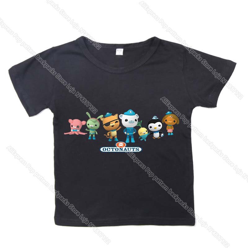 Kaus Gambar Octonore Anak-anak untuk Anak Perempuan Laki-laki Remaja Kaus Kartun Musim Panas Anak-anak Kaus Anime Atasan Kaus Balita Streetwear