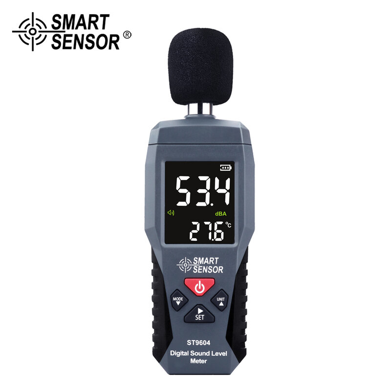 Cyfrowy poziom dźwięku miernik hałasu pomiar 30-130dB dB Decibel detektor Audio Tester Metro narzędzie diagnostyczne inteligentny czujnik ST9604