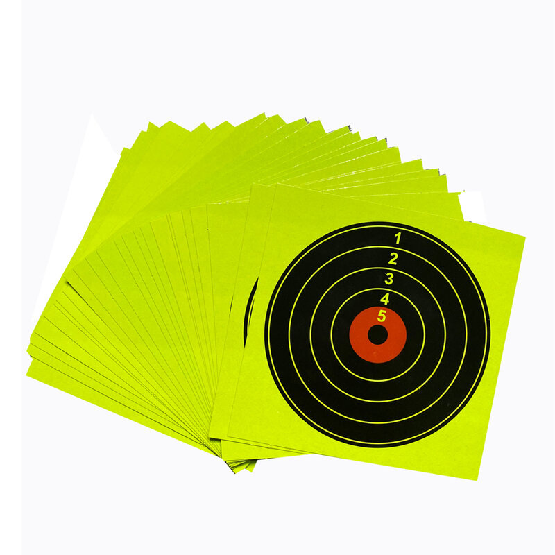 Éclaboussures de carton jaune et cible de papier réactif peuvent être assortis avec un piège à granulés 20 pièces 5.50 "x 5.50"(14cm x 14cm)