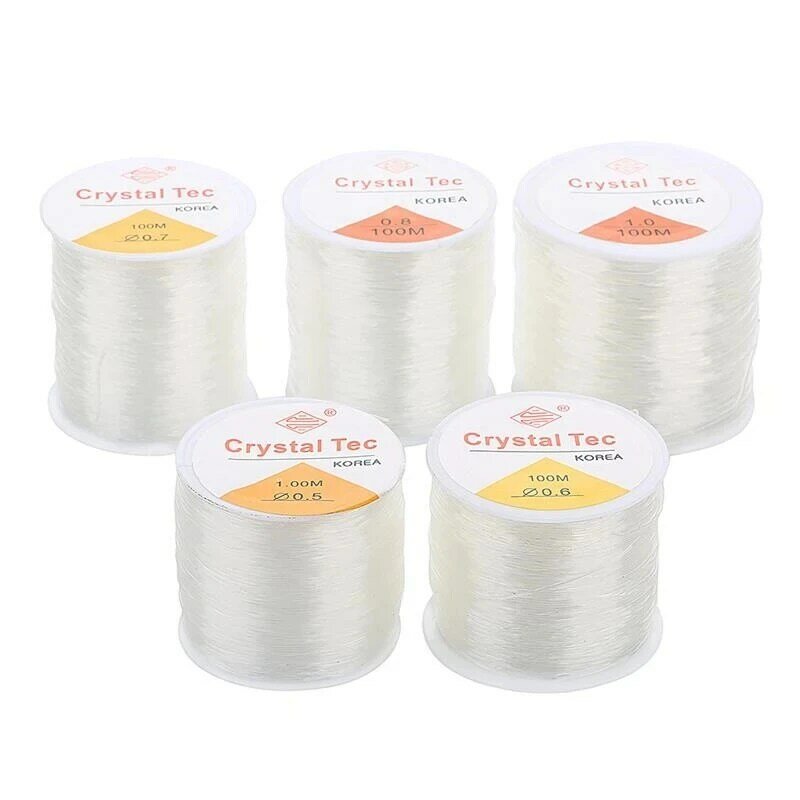 Louleur Strong Stretchy Elastic Ropes White Crystal String Cord Beading Wire Thread DIY Jewelry Bracelet Necklace Making