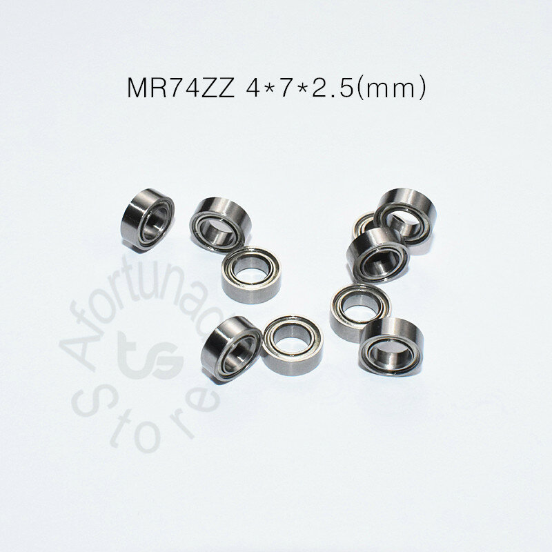 MR74ZZ 미니어처 베어링, 크롬 스틸 금속 밀폐 고속 기계 장비 부품, 10 개, 4*7*2.5mm, 무료 배송